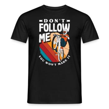 Vélo de gravier Cyclocross avec cyclo-cross - T-shirt homme - noir - Devant - AI Model Male 178 light (178cm)