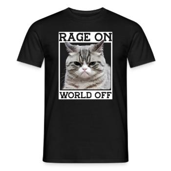 Chat Gras Gros Chat Humour Mème - T-shirt homme - noir - Devant - AI Model Male 178 light (178cm)