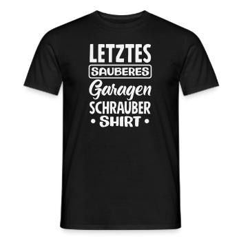 Last Clean Garage Mechanic Shirt - Men's T-Shirt - black - Front - AI Model Male 178 light (178cm)