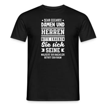 Majesty The Bachelor Enters The Room - Men's T-Shirt - black - Front - AI Model Male 178 light (178cm)