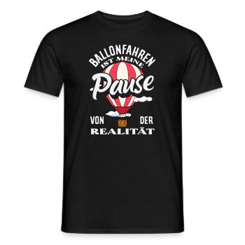 Ballonfahren Ist Meine Pause Von Der Realität - Männer T-Shirt - Schwarz - Vorne - AI Model Male 178 light (178cm)