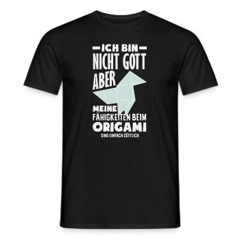 Origami Abilities Simply Divine - Men's T-Shirt - black - Front - AI Model Male 178 light (178cm)