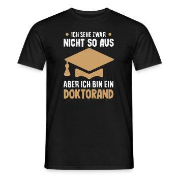 I'm not a PhD student - Men's T-Shirt - black - Front - AI Model Male 178 light (178cm)