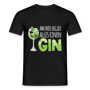 Gin Cocktail Tonic - Männer T-Shirt - Schwarz - Vorne - AI Model Male 178 light (178cm)