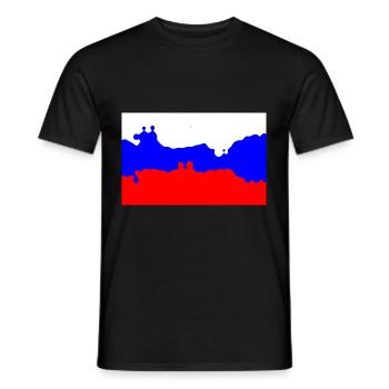Russie - T-shirt homme - noir - Devant - AI Model Male 178 light (178cm)