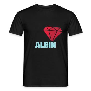 Diamant Albin - Men's T-Shirt - black - Front - AI Model Male 178 light (178cm)