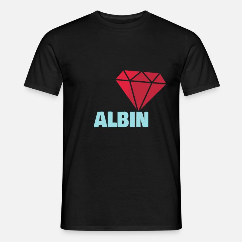Diamant Albin - Männer T-Shirt - Schwarz