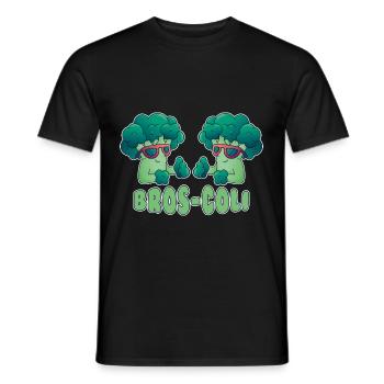 Brocoli légumes végétal végétarien - T-shirt homme - noir - Devant - AI Model Male 178 light (178cm)