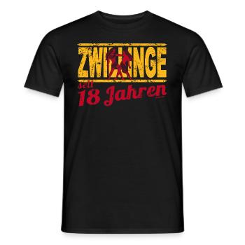 Geburtstag 18 Zwillinge - Männer T-Shirt - Schwarz - Vorne - AI Model Male 178 light (178cm)