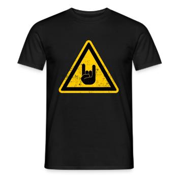 Cadeau drôle de main Metal Black Black frites - T-shirt homme - noir - Devant - AI Model Male 178 light (178cm)