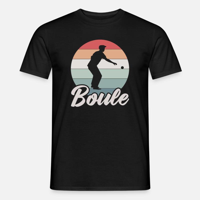 Boule Pétanque Boccia Geschenk - Männer T-Shirt - Schwarz