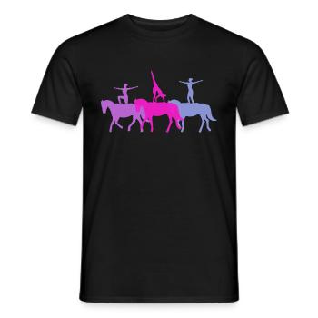 Vaulting Volti riding horse girl - T-shirt homme - noir - Devant - AI Model Male 178 light (178cm)