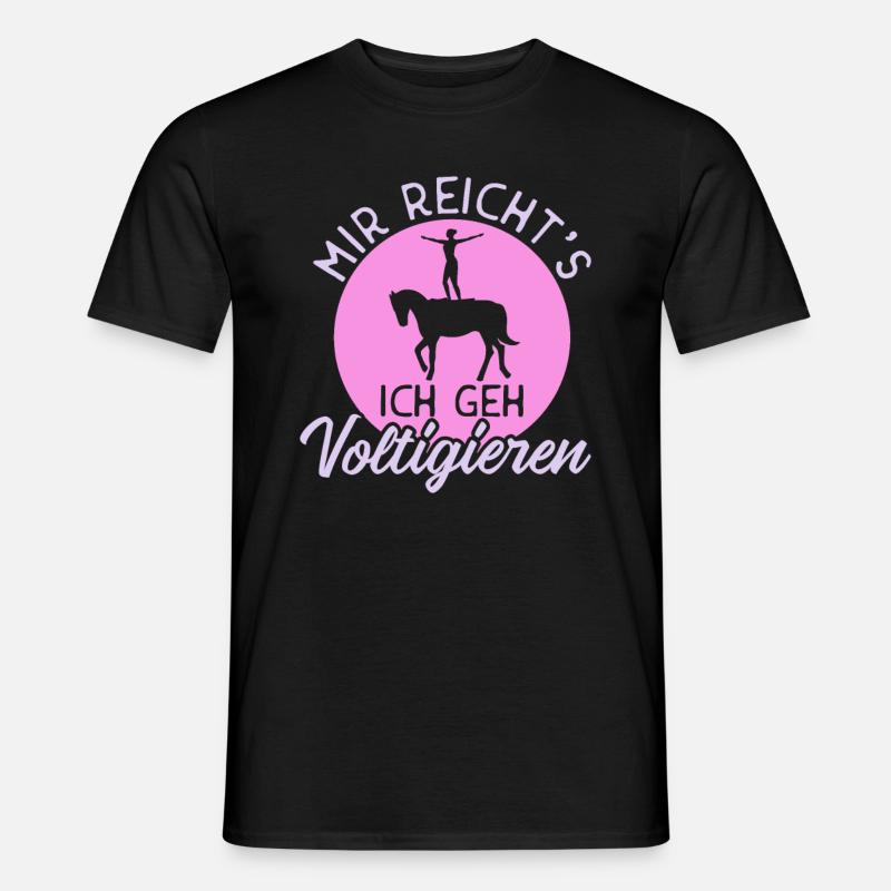 Voltigieren Volti Reiten Pferde Mädchen - Männer T-Shirt - Schwarz