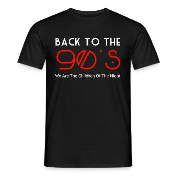 Années 90 - T-shirt homme - noir - Devant - AI Model Male 178 light (178cm)