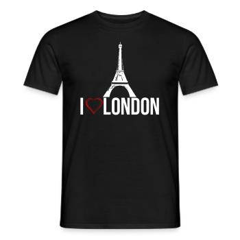 j'aime Londres - T-shirt homme - noir - Devant - AI Model Male 178 light (178cm)