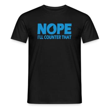 NOPE i'll counter that - Men's T-Shirt - black - Front - AI Model Male 178 light (178cm)