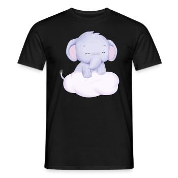 Baby Elephant Funny Sweet T-shirt Gift Idea - Men's T-Shirt - black - Front - AI Model Male 178 light (178cm)