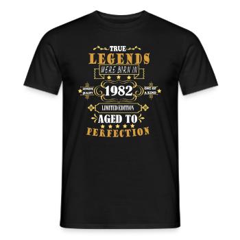 Né en 1982 Legends Cadeau d’anniversaire - T-shirt homme - noir - Devant - AI Model Male 178 light (178cm)