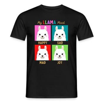 Mon humeur de lama - T-shirt homme - noir - Devant - AI Model Male 178 light (178cm)