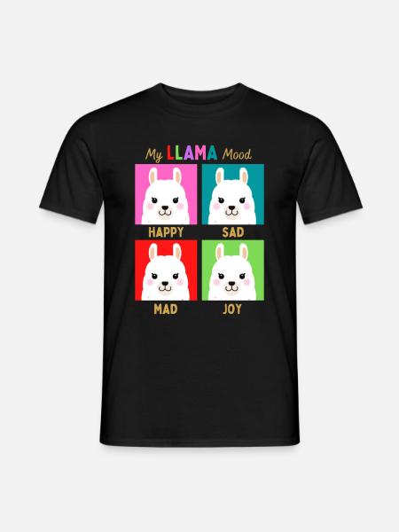 My Llama Mood - Men's T-Shirt - black