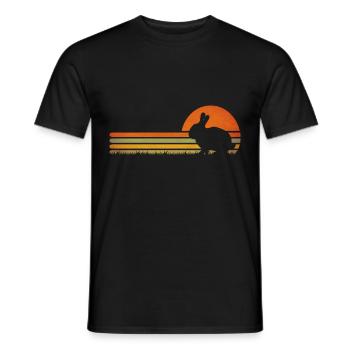 Retro Vintage Hase - Männer T-Shirt - Schwarz - Vorne - AI Model Male 178 light (178cm)