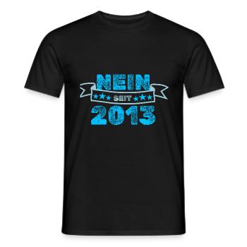 Jahr 2013 - Männer T-Shirt - Schwarz - Vorne - AI Model Male 178 light (178cm)