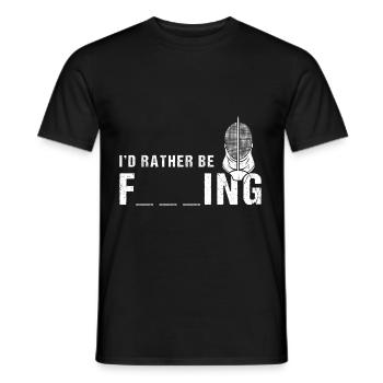 Fencing sport Funny saying for a fencer - Men's T-Shirt - black - Front - AI Model Male 178 light (178cm)