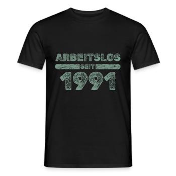 Witzig 1991 - Männer T-Shirt - Schwarz - Vorne - AI Model Male 178 light (178cm)