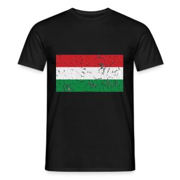 Hongrie - T-shirt homme - noir - Devant - AI Model Male 178 light (178cm)