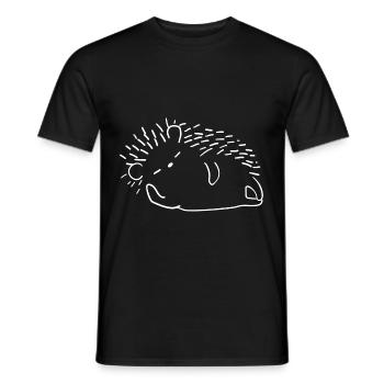 hedgehog - Men's T-Shirt - black - Front - AI Model Male 178 light (178cm)