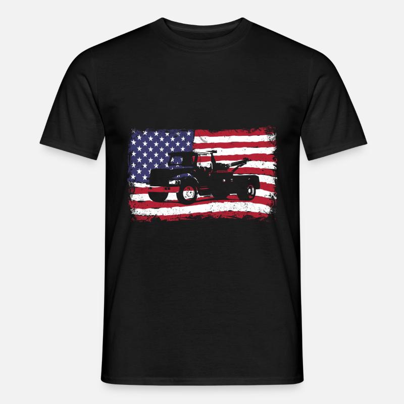 Abschleppwagen Abschleppdienst Abschlepper - Männer T-Shirt - Schwarz