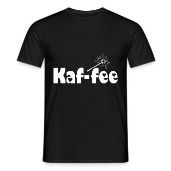Kaf-Fee - Lustiges Design für Kaffeeliebhaber - Männer T-Shirt - Schwarz - Vorne - AI Model Male 178 light (178cm)