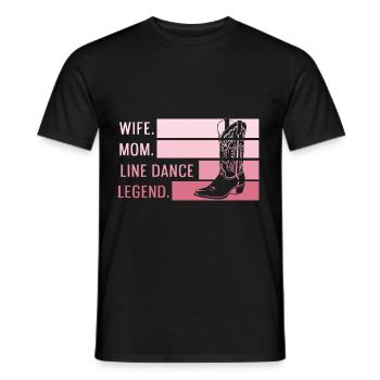 Ehefrau. Mutter. Line Dance Legende. Zitat für - Männer T-Shirt - Schwarz - Vorne - AI Model Male 178 light (178cm)