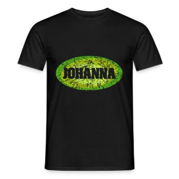 Retro Johanna - Männer T-Shirt - Schwarz - Vorne - AI Model Male 178 light (178cm)