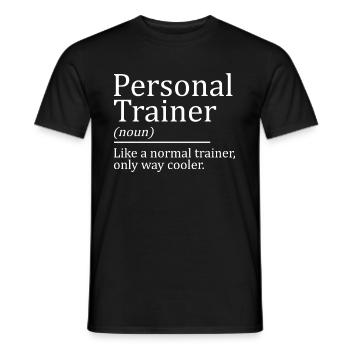 personal trainer - Men's T-Shirt - black - Front - AI Model Male 178 light (178cm)
