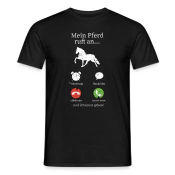 Pferde Pferdespruch - Männer T-Shirt - Schwarz - Vorne - AI Model Male 178 light (178cm)