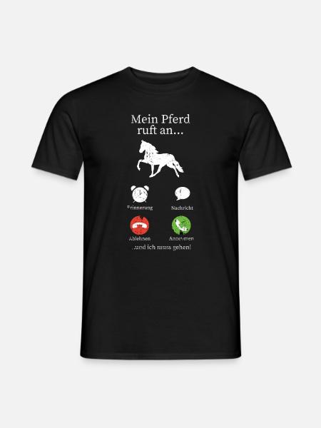 Pferde Pferdespruch - Männer T-Shirt - Schwarz