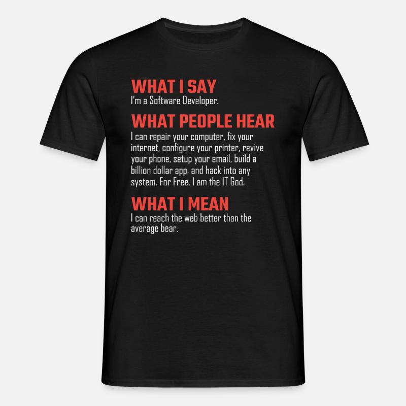 Programmierer nerd Debugging Geschenk - Männer T-Shirt - Schwarz