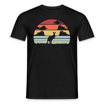 Cadeau rétro kangourou - T-shirt homme - noir - Devant - AI Model Male 178 light (178cm)