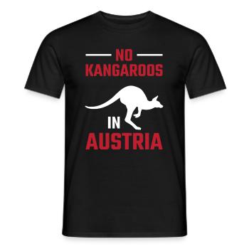 No kangaroos in Austria - Men's T-Shirt - black - Front - AI Model Male 178 light (178cm)