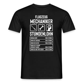 Flugzeugmechaniker Geschenkidee - Männer T-Shirt - Schwarz - Vorne - AI Model Male 178 light (178cm)