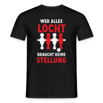 Tischfußball Geschenk - Männer T-Shirt - Schwarz - Vorne - AI Model Male 178 light (178cm)