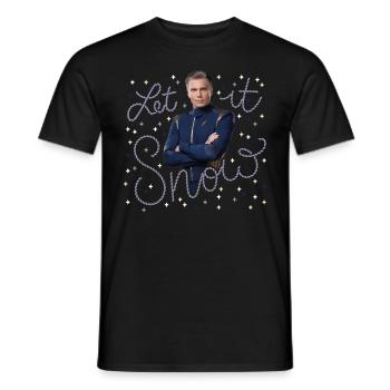 Star Trek Discovery Ugly X-Mas Let It Snow - Men's T-Shirt - black - Front - AI Model Male 178 light (178cm)