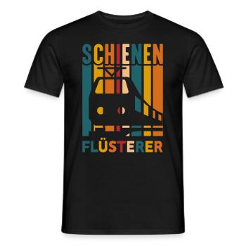 Eisenbahn Eisenbahner Modelleisenbahn - Männer T-Shirt - Schwarz - Vorne - AI Model Male 178 light (178cm)