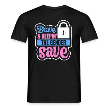 Gender Reveal Design für eine Gender-Hüterin - Männer T-Shirt - Schwarz - Vorne - AI Model Male 178 light (178cm)