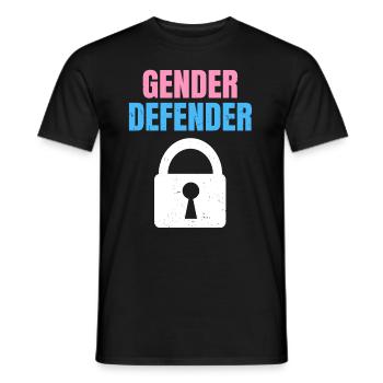 Gender Defender Zitat für einen Keeper der Gender - Männer T-Shirt - Schwarz - Vorne - AI Model Male 178 light (178cm)
