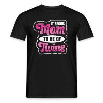 Twins Mom Zitat für eine zukünftige Mutter von - Männer T-Shirt - Schwarz - Vorne - AI Model Male 178 light (178cm)