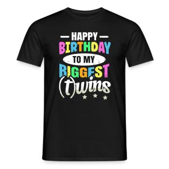 Herzlichen Glückwunsch zum Geburtstag an meine - Männer T-Shirt - Schwarz - Vorne - AI Model Male 178 light (178cm)