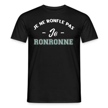je ne ronfle pas je ronronne - T-shirt homme - noir - Devant - AI Model Male 178 light (178cm)