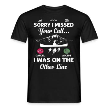 Anglers | Fishermen | Fishing | Sorry i Missed Motiv - Men's T-Shirt - black - Front - AI Model Male 178 light (178cm)
